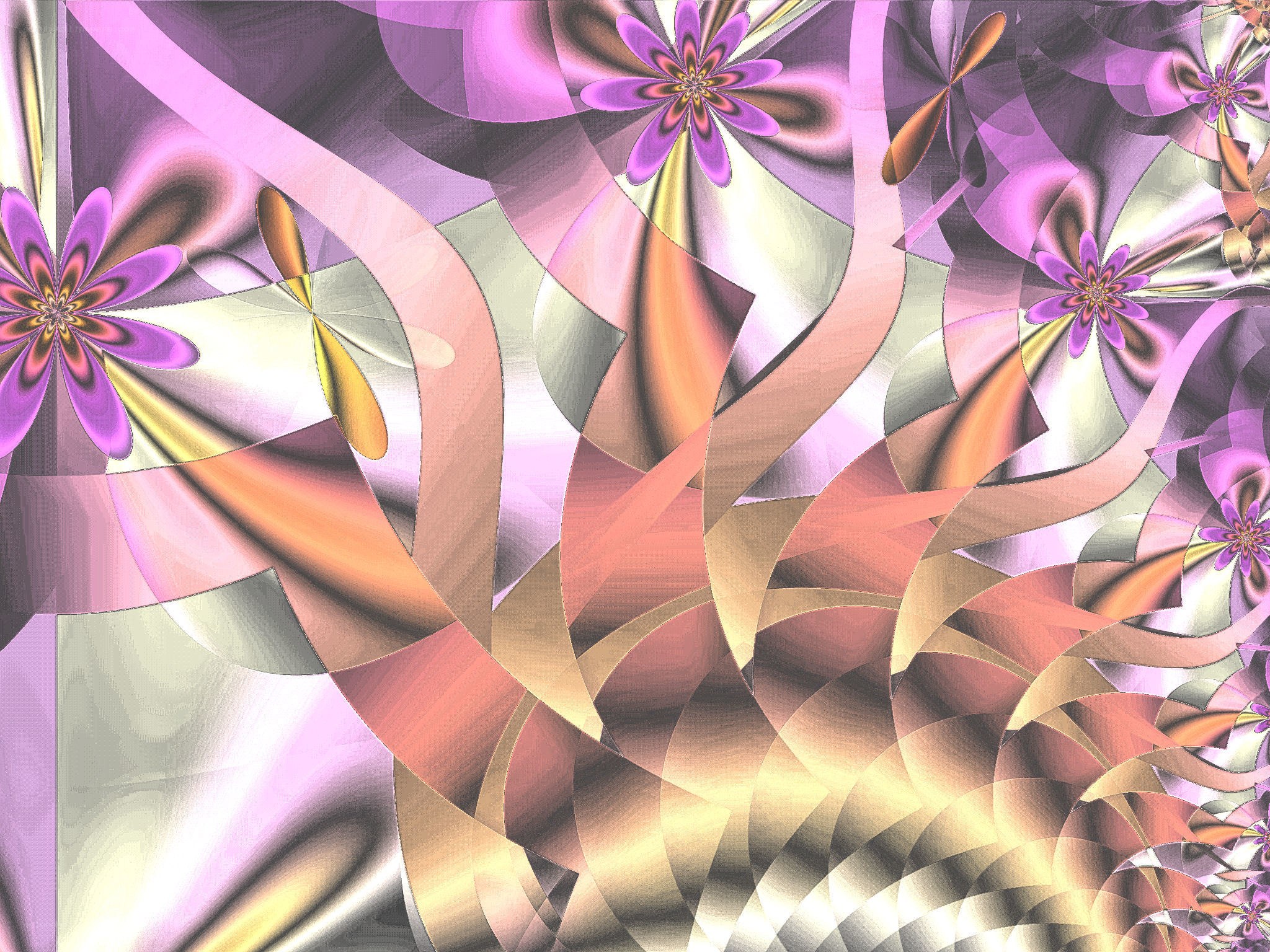 Abstract floral fractal pattern