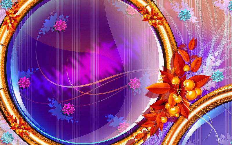 Abstract Floral Frame