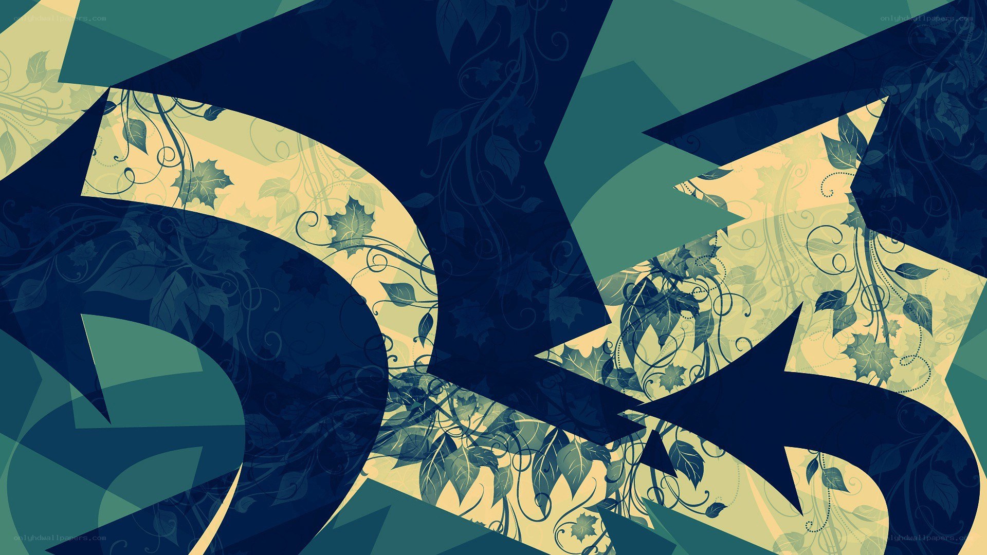 abstract floral geometric design