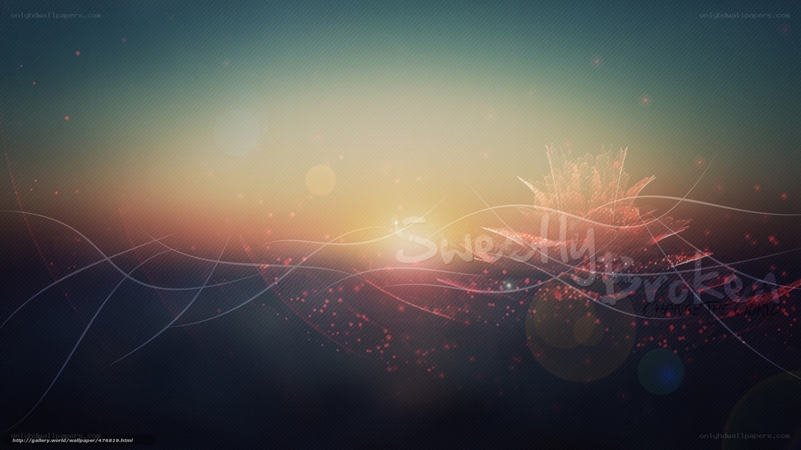 Abstract floral light design