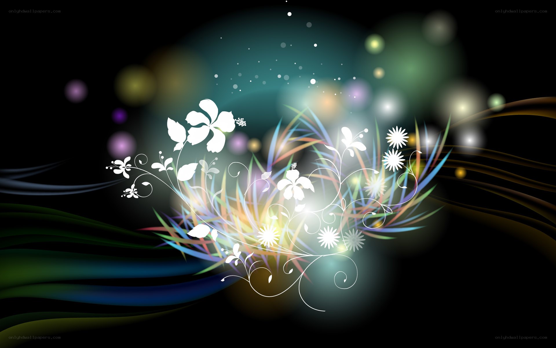 Abstract floral light design