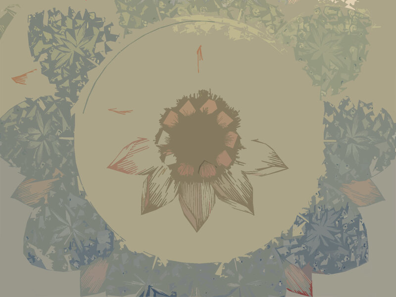 abstract floral mandala design