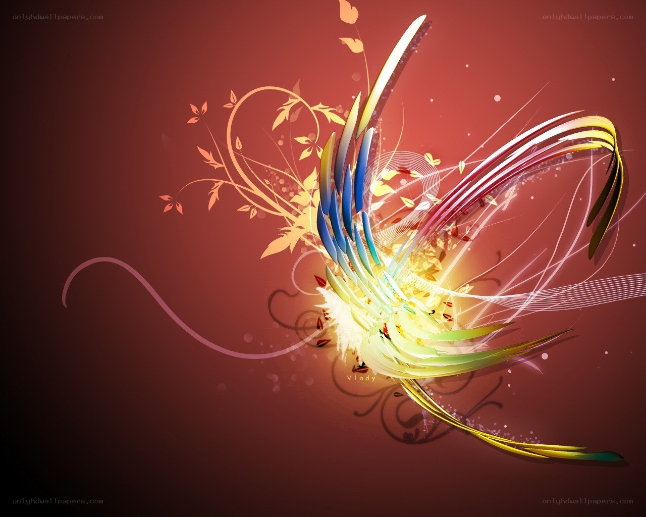 Abstract floral motion design