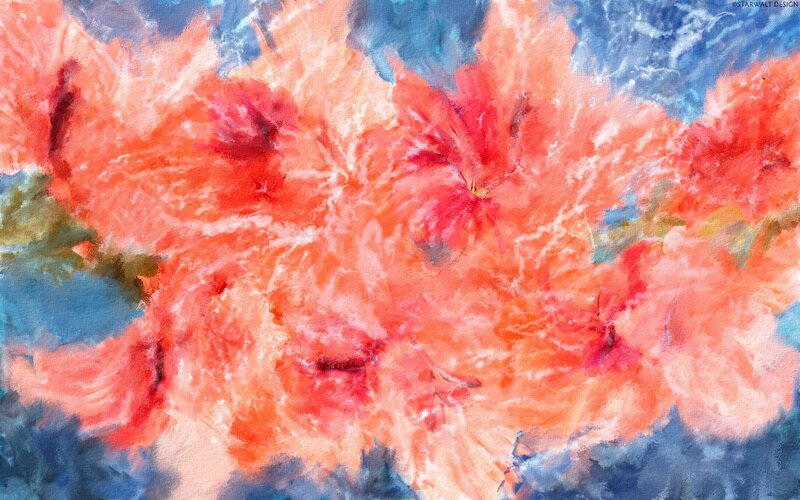 Abstract floral painting