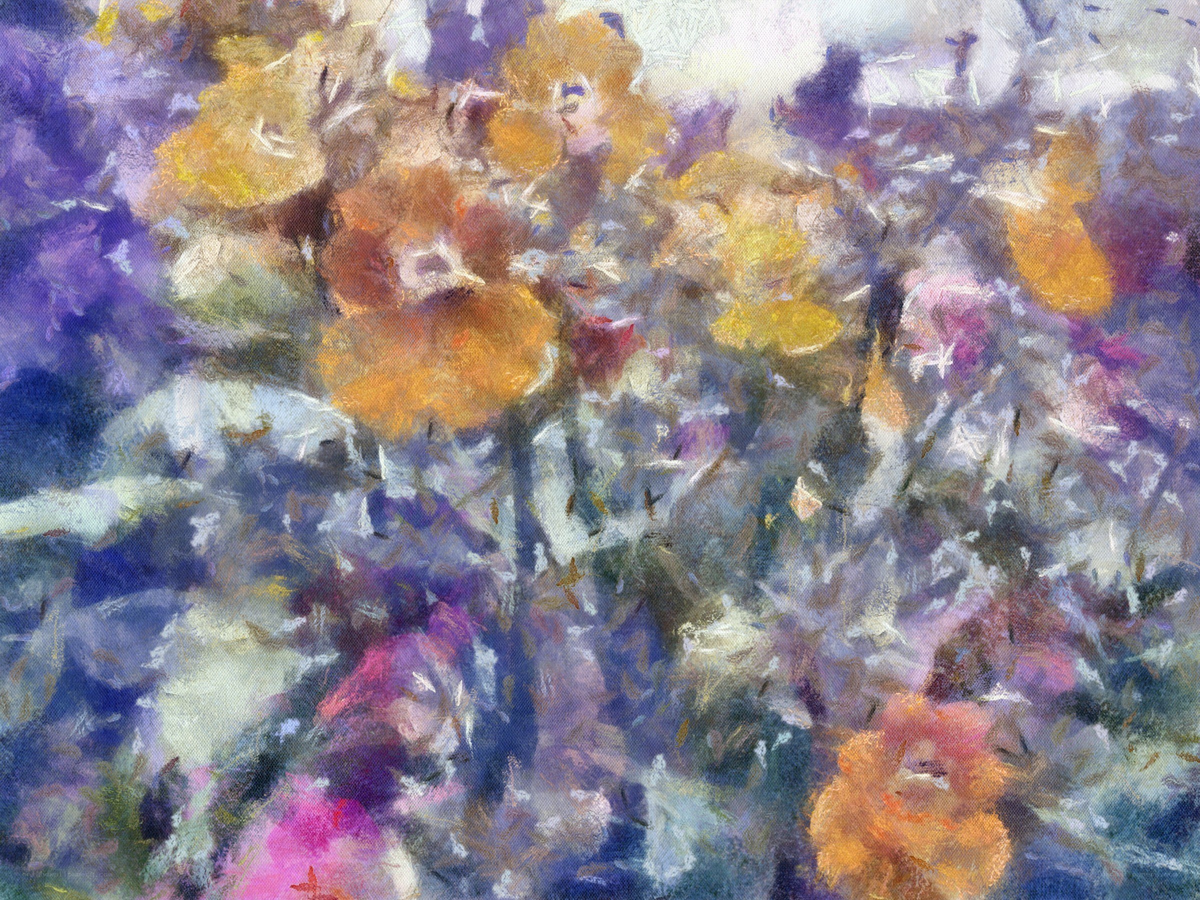 Abstract floral painting