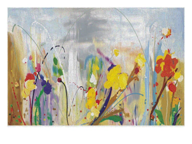 Abstract Floral Painting — Yellow