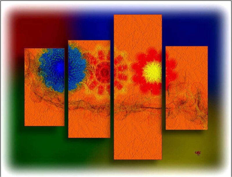 Abstract Floral Panels