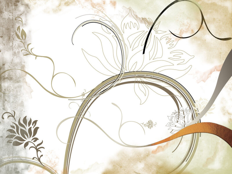 Abstract Floral Pattern — Beige, Calm, Illustration