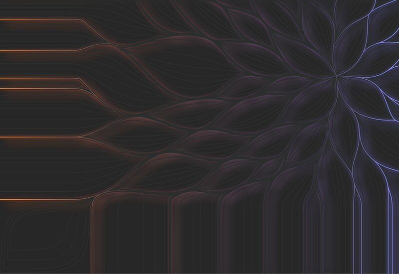 Abstract Floral Pattern — Black, Dark
