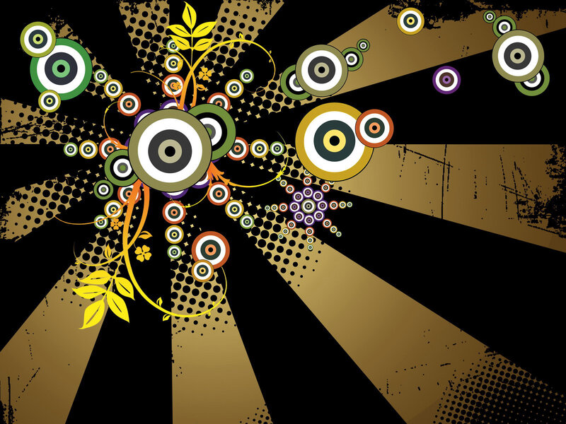 Abstract Floral Pattern — Black
