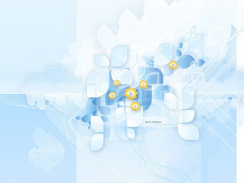 Abstract Floral Pattern — Blue, Calm, Spring