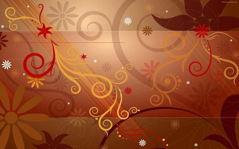 Abstract Floral Pattern — Brown, Ornate