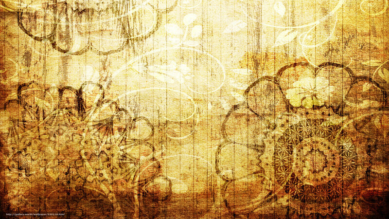 Abstract Floral Pattern — Brown, Vintage