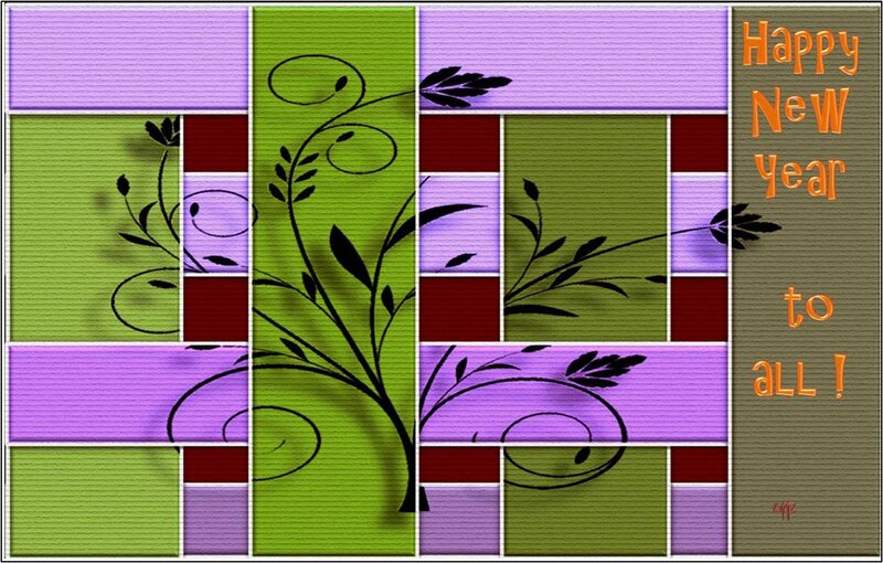 Abstract Floral Pattern — Green, Festive