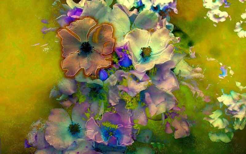 Abstract Floral Pattern — Green