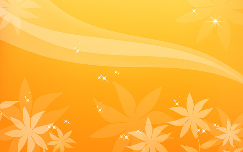 Abstract Floral Pattern — Orange, Warm, Vector Art