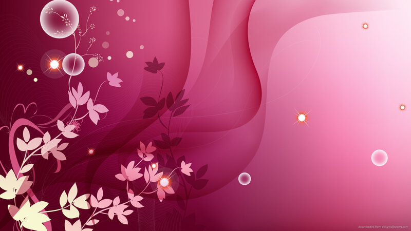 Abstract Floral Pattern — Pink, Dreamy, Digital Art, Flowers
