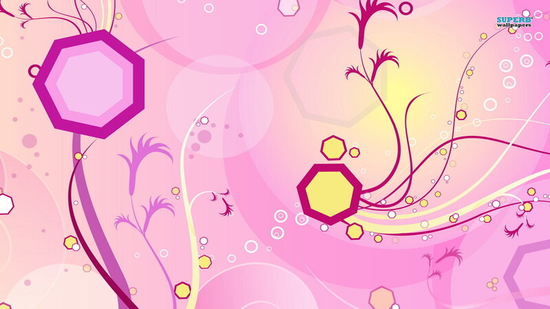 Abstract Floral Pattern — Pink, Playful, Digital Art