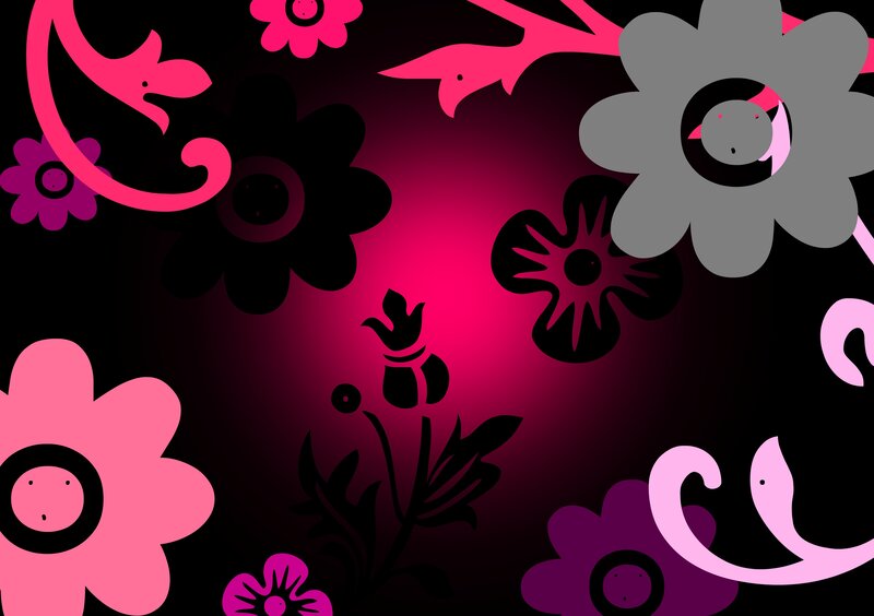 Abstract Floral Pattern — Pink