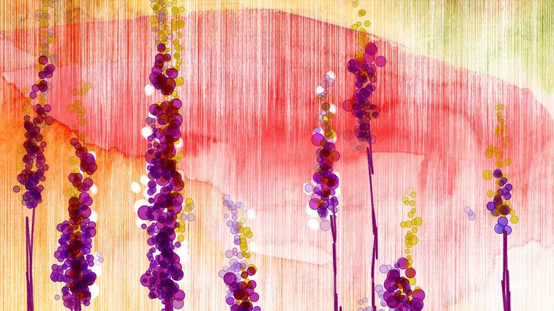 Abstract Floral Pattern — Purple, Calm