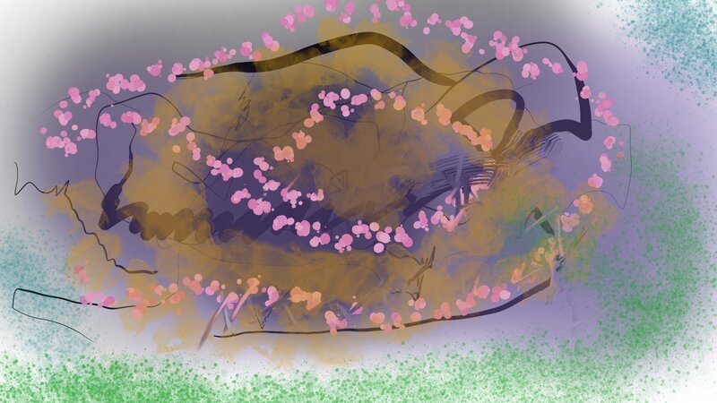 Abstract Floral Pattern — Purple, Dreamy, Spring