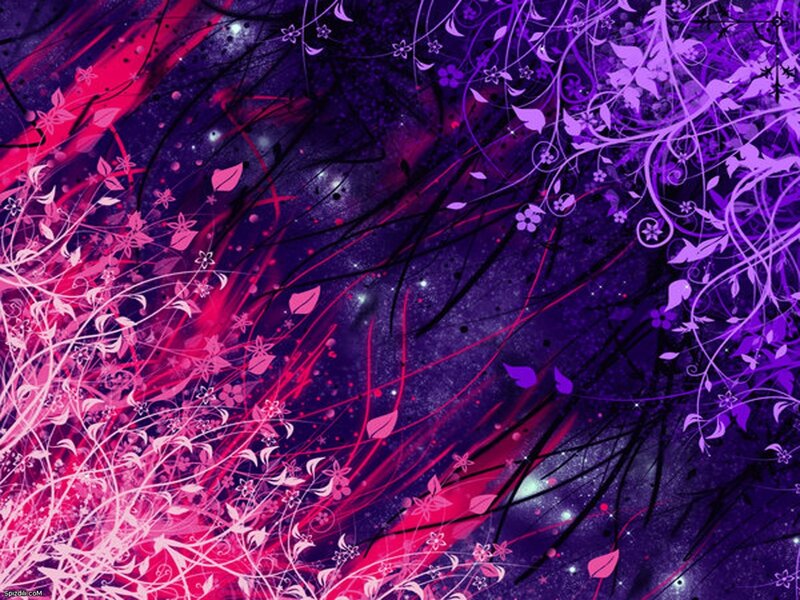 Abstract Floral Pattern — Purple, Dynamic
