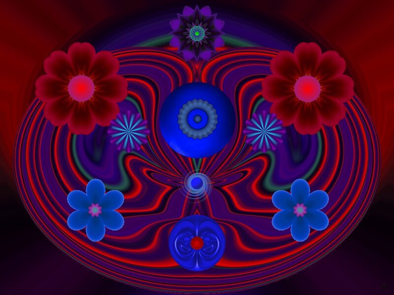 Abstract Floral Pattern — Red, Hypnotic