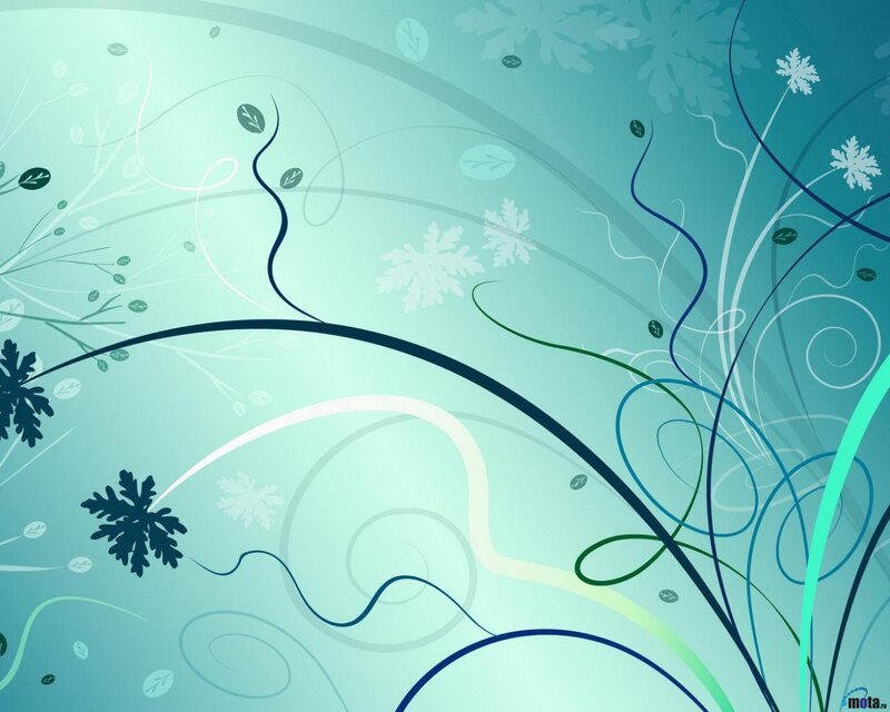 Abstract Floral Pattern — Teal, Calm