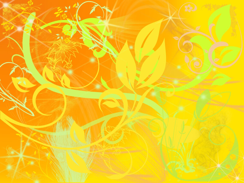 Abstract Floral Pattern — Yellow, Vibrant
