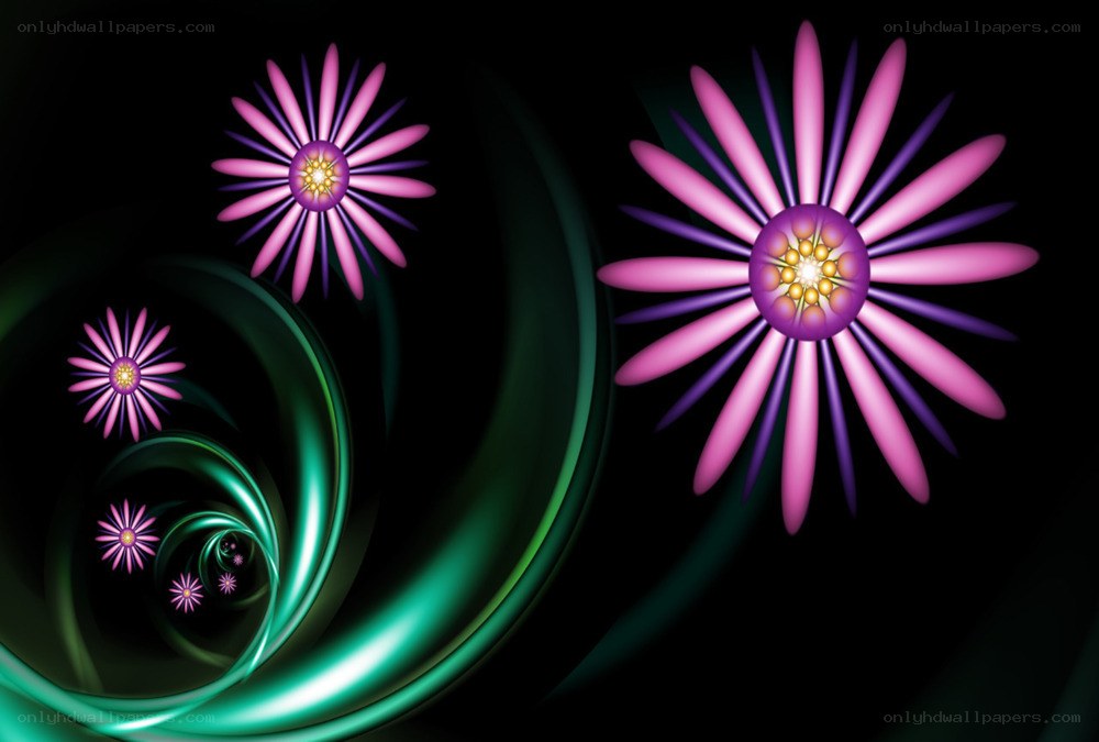 Abstract floral spiral design