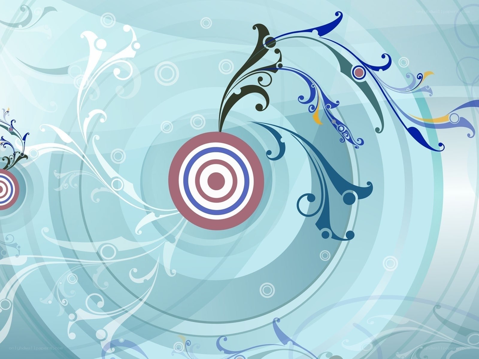 abstract floral swirl design