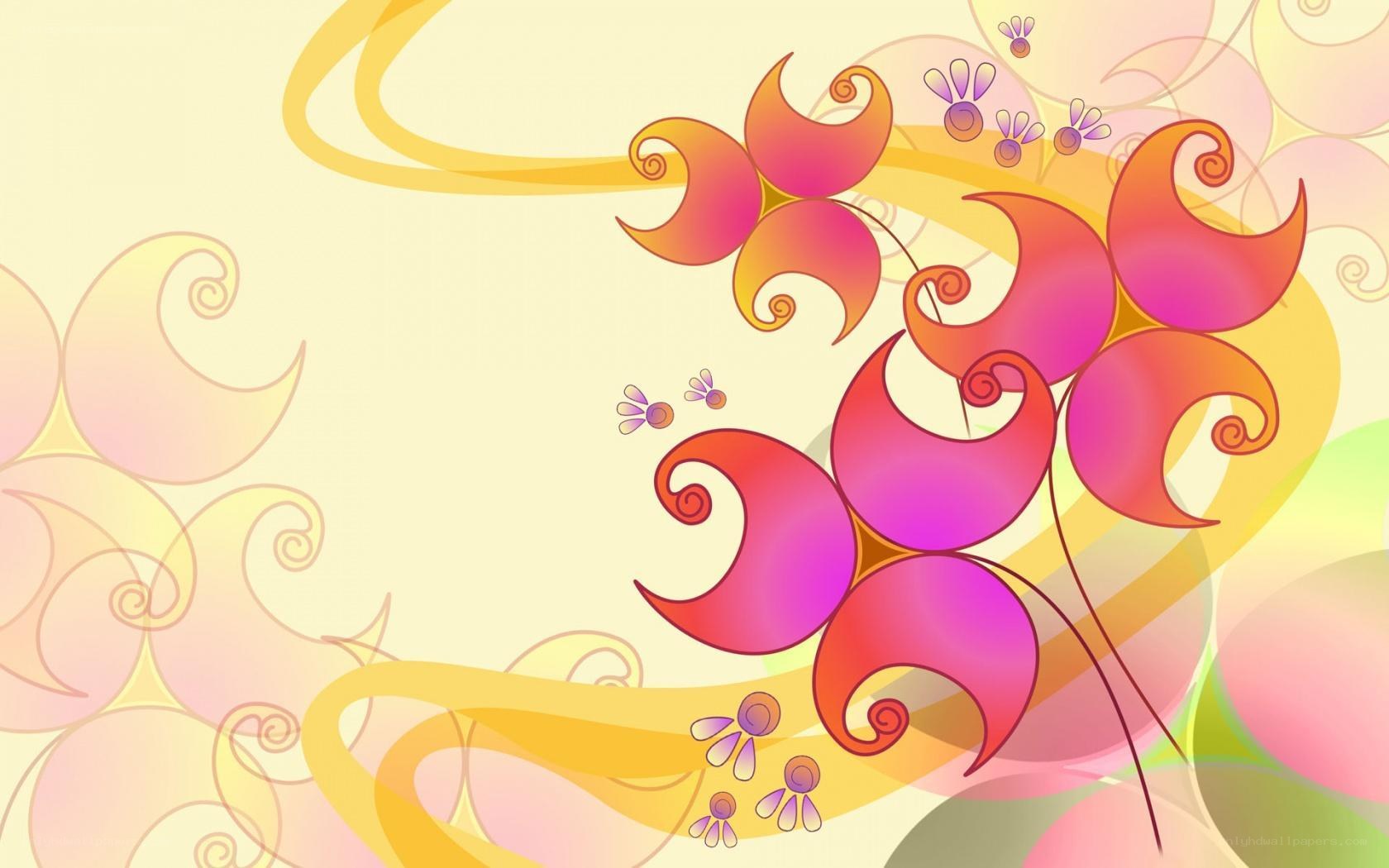 abstract floral swirl design