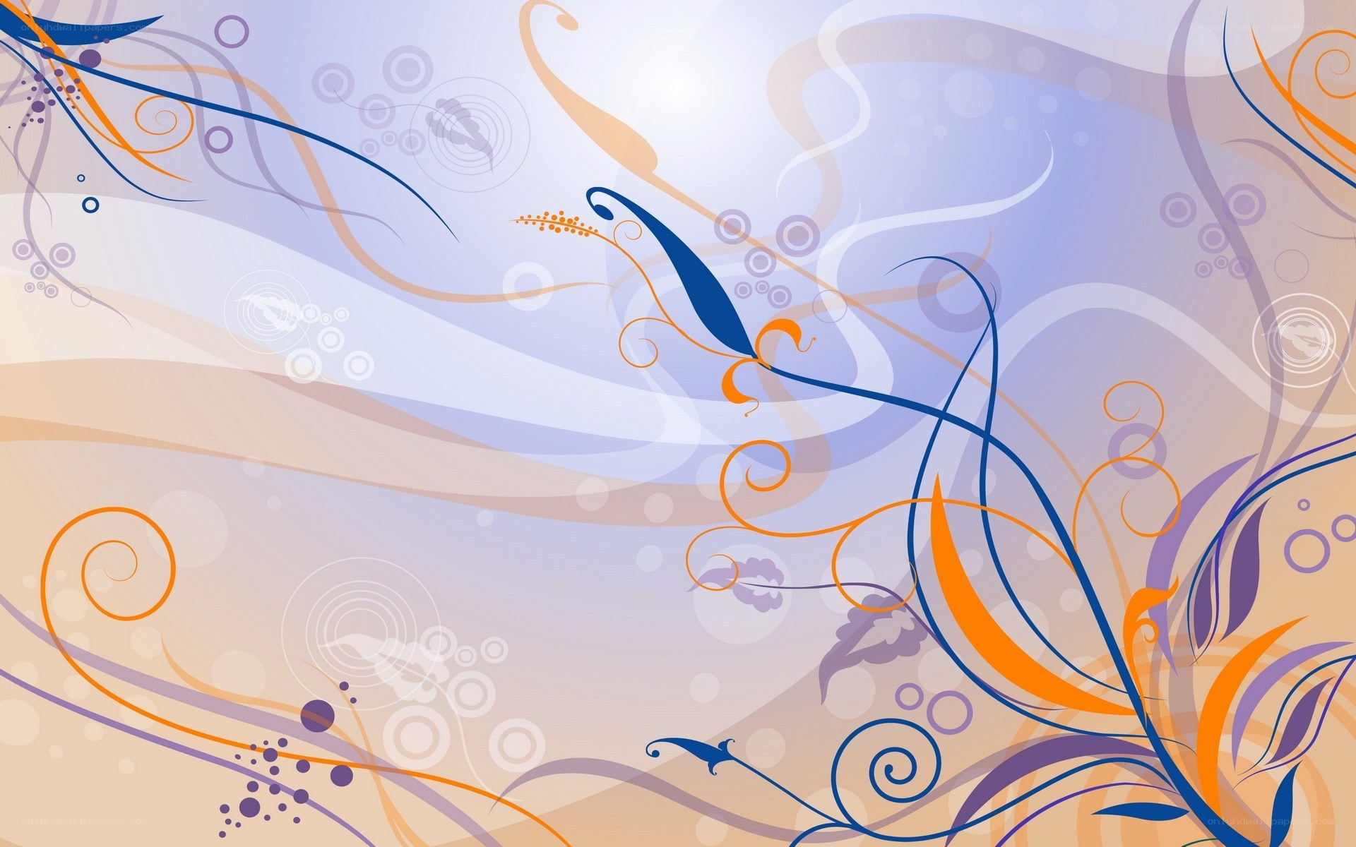 abstract floral swirl design