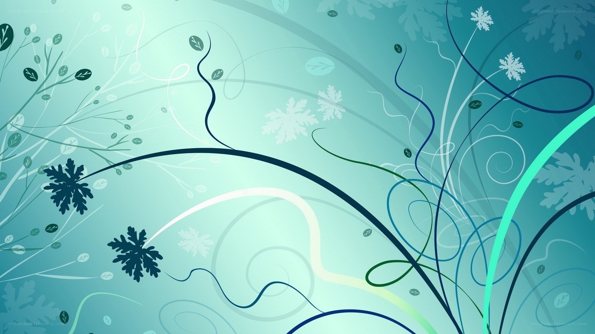 abstract floral swirls