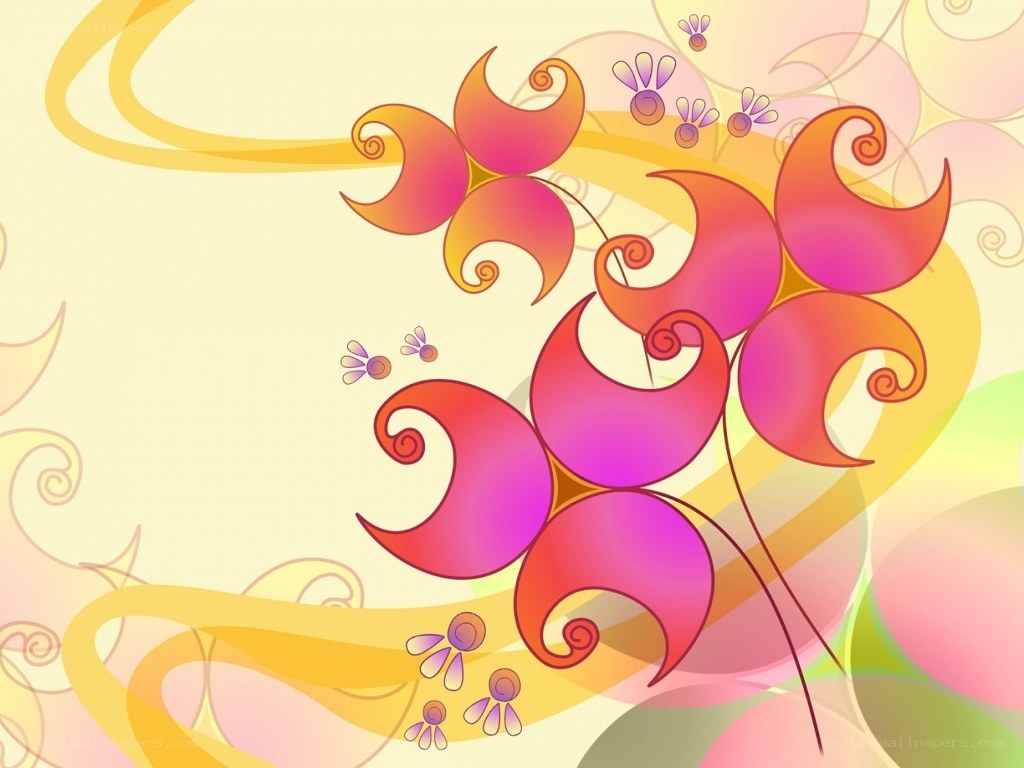 abstract floral swirls