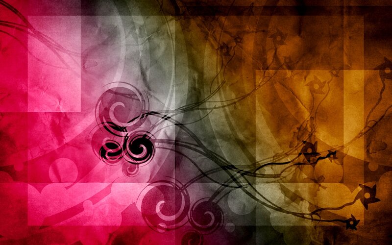 Abstract Floral Swirls — Red, Dramatic