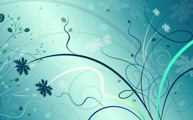 Abstract Floral Swirls — Teal