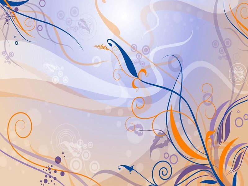 Abstract Floral Swirls — Vector Art