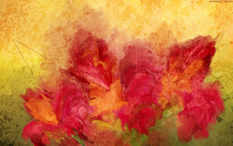abstract floral watercolor art