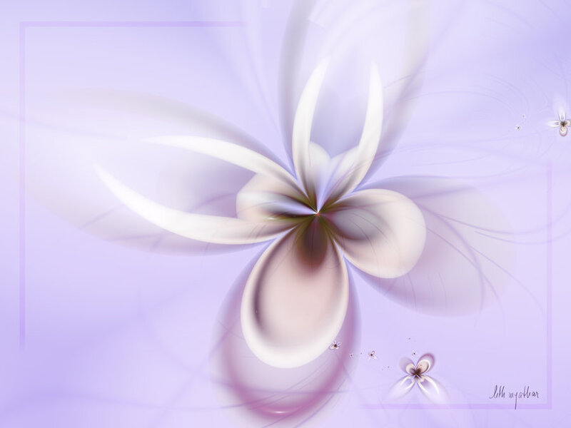 Abstract Flower Design — Purple