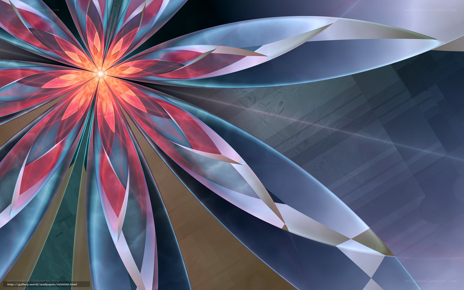 Abstract flower fractal design