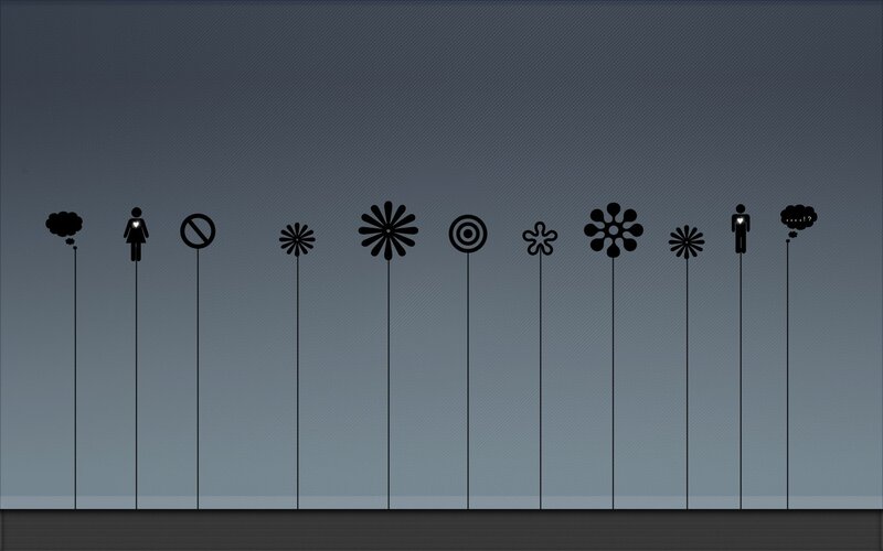 abstract flower icons