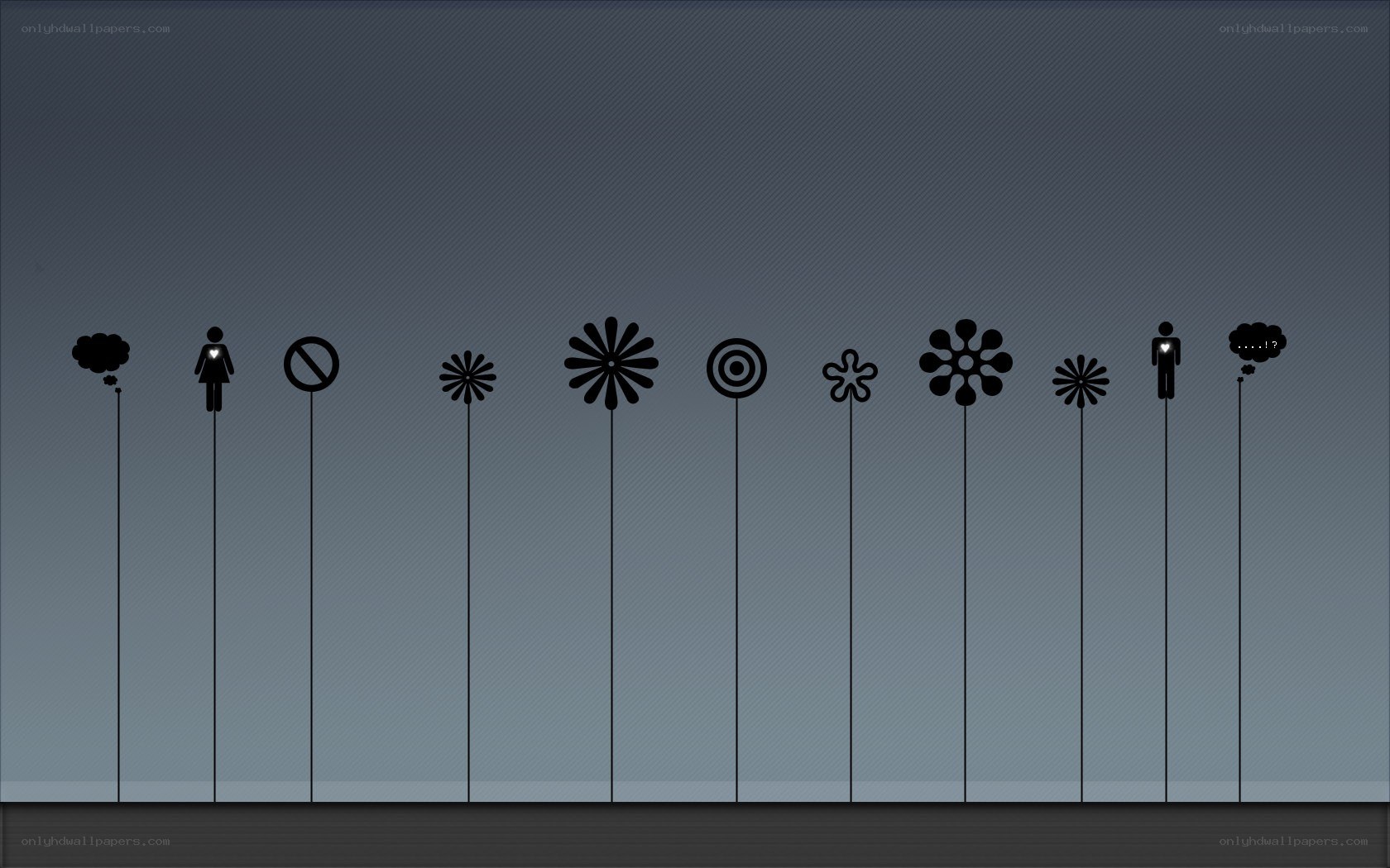 abstract flower icons
