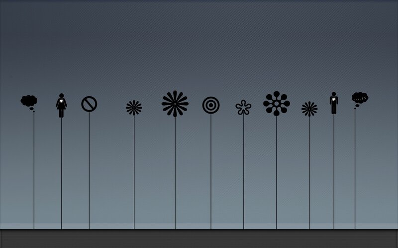Abstract flower icons
