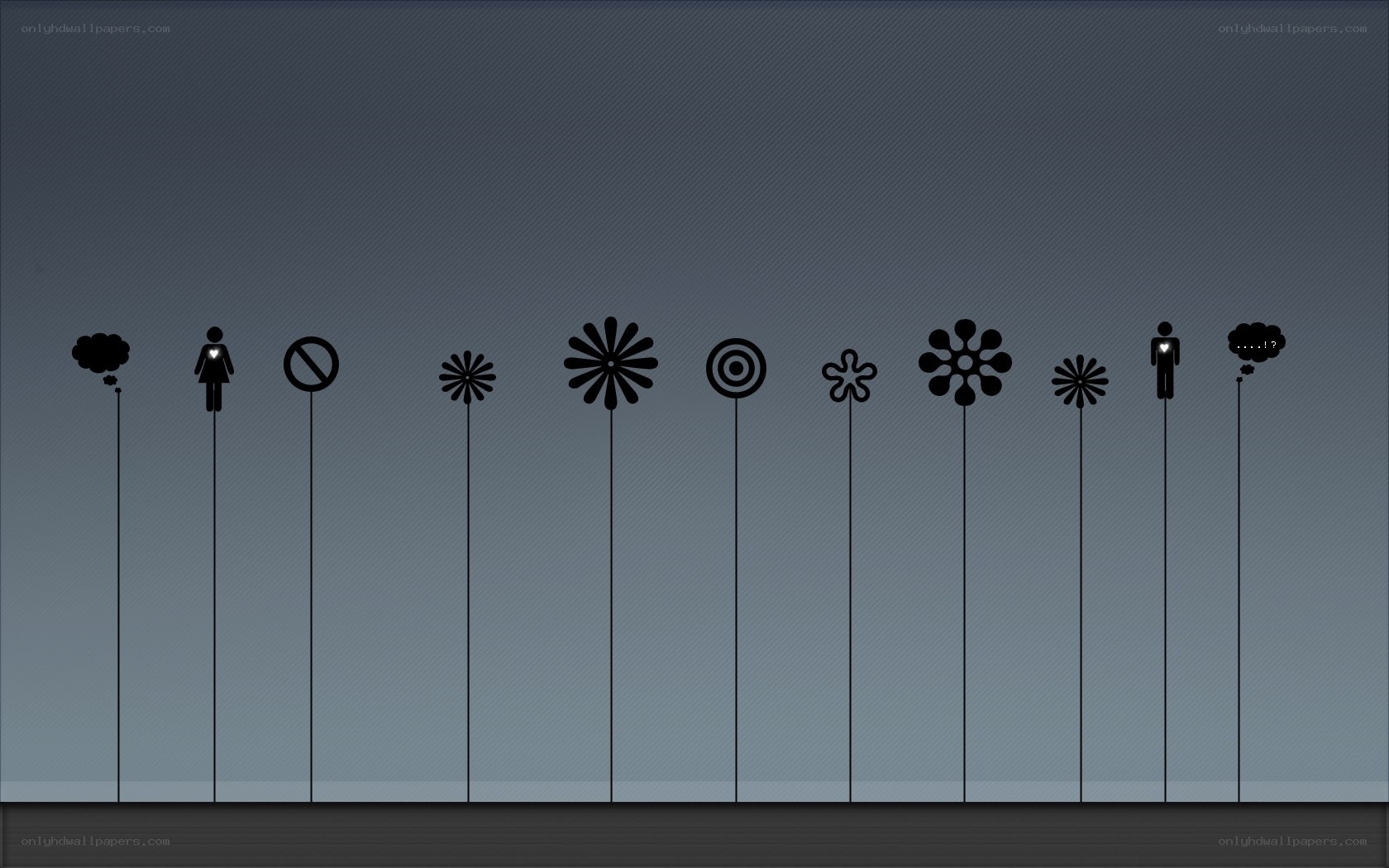 Abstract flower icons