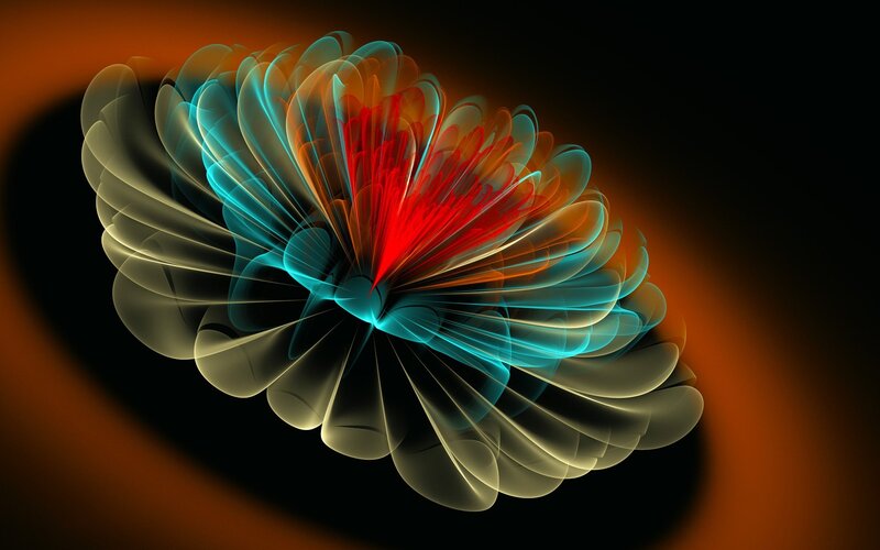 Abstract Flower-like Form — Red