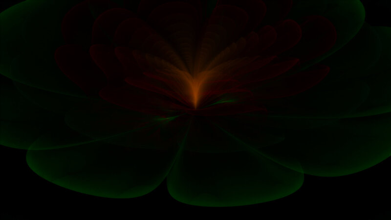 Abstract Flower Pattern — Green, Dark