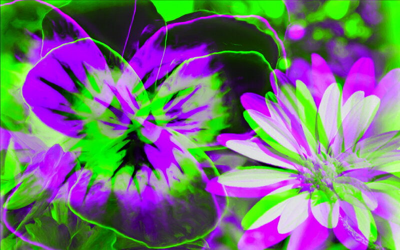 Abstract Flower Pattern — Green