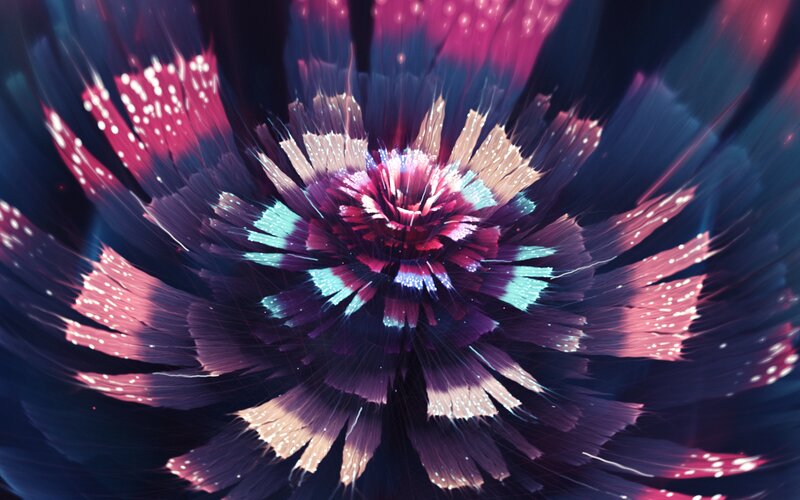 Abstract Flower Pattern — Purple, Dynamic
