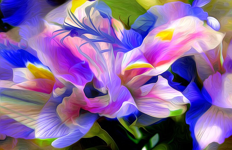 Abstract Flower Pattern — Purple, Vibrant